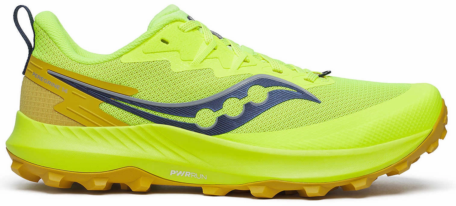 Saucony Peregrine 14 Mens Trail Running Shoes - Yellow marathon shoes