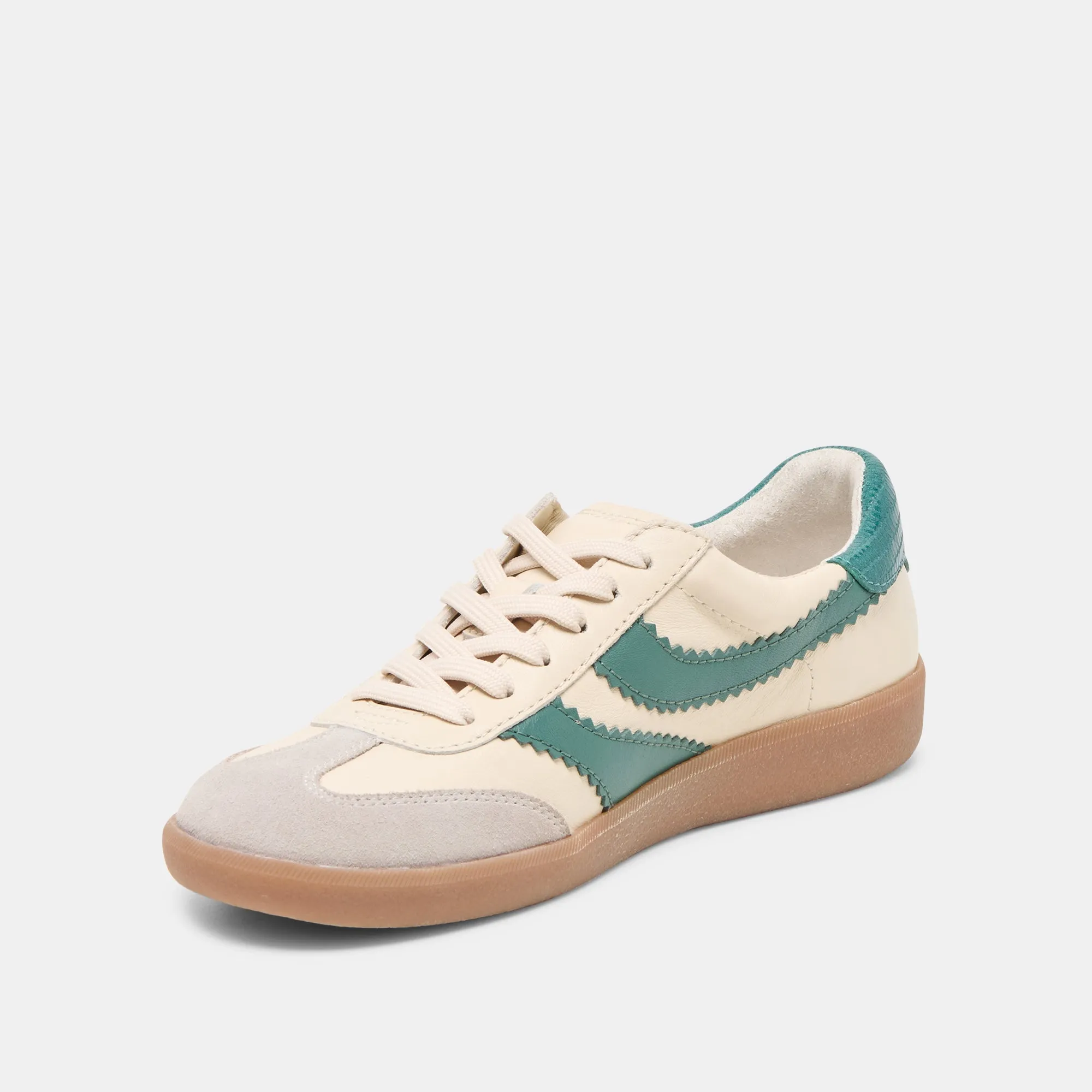 MERIT SNEAKERS WHITE GREEN LEATHER Glam stability