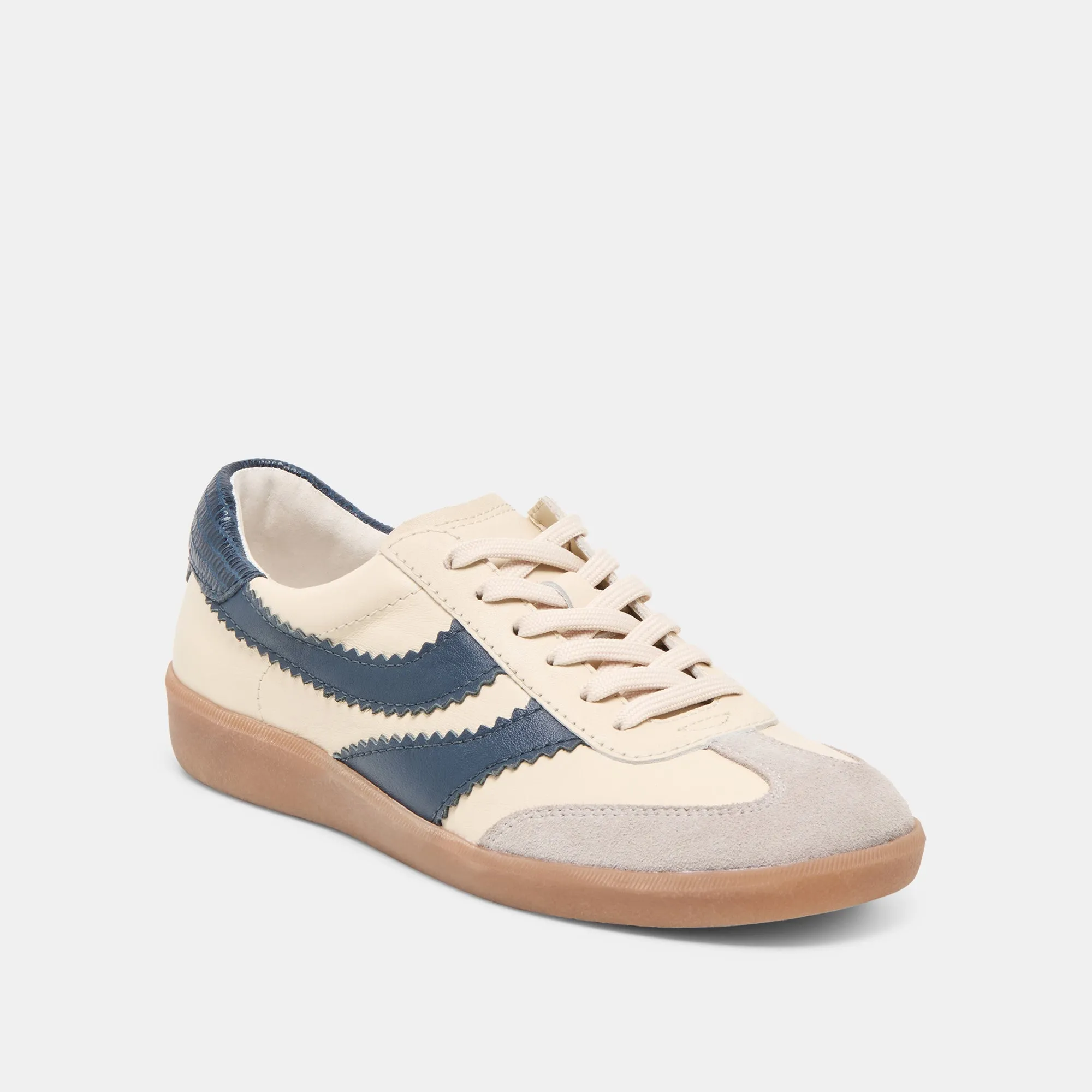 MERIT SNEAKERS WHITE NAVY LEATHER No Odor