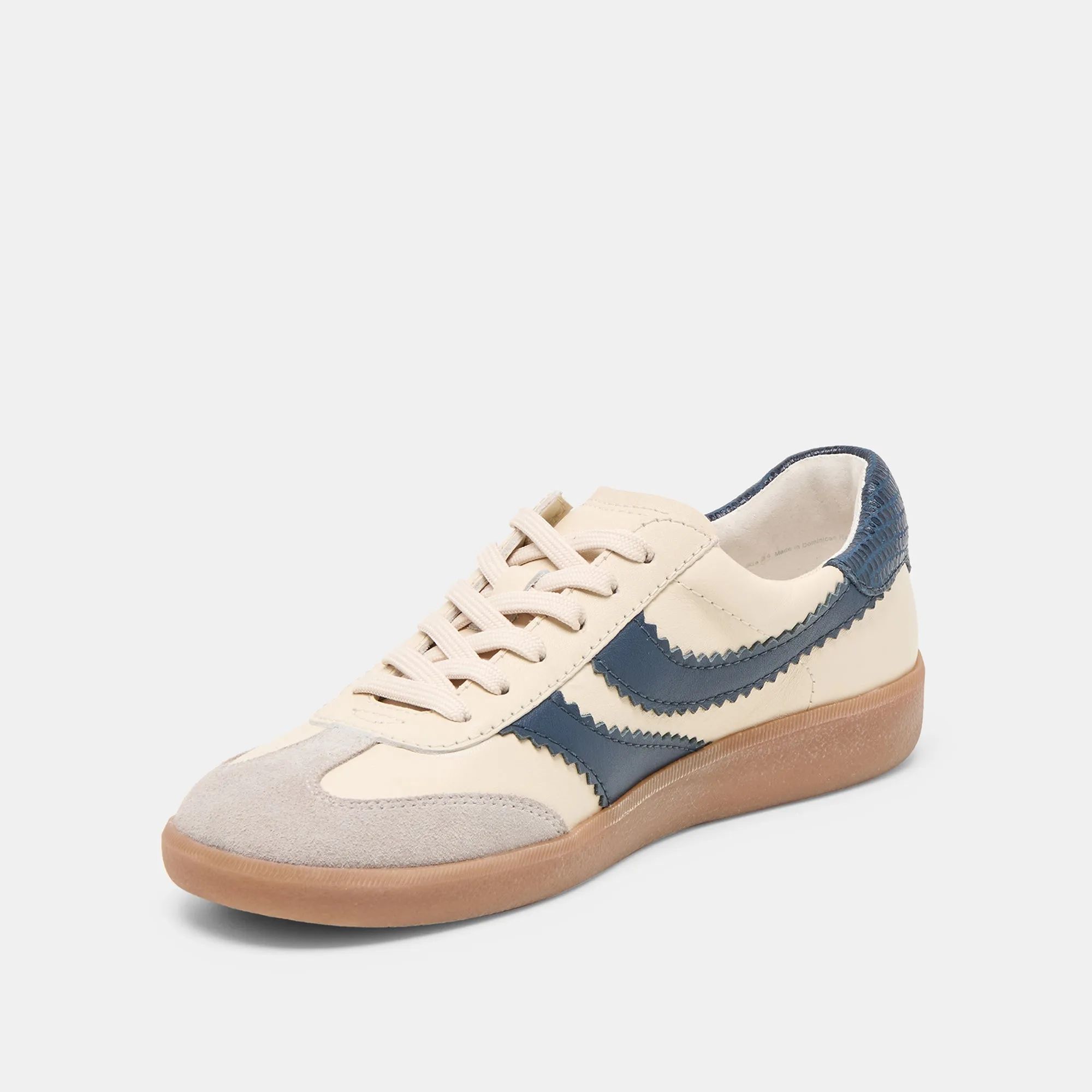 MERIT SNEAKERS WHITE NAVY LEATHER Torsion Control Arch Anti Static Material