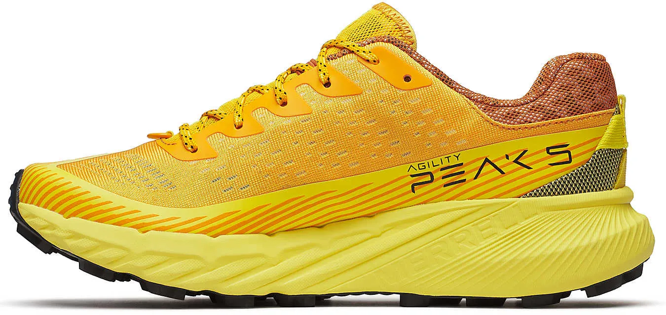 Cushioned Insole synthetic - upper - durability shoes Merrell Agility Peak 5 Mens Trail Running Shoes - Orange