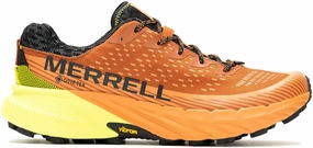 Merrell Agility Peak 5 GORE-TEX Mens Trail Running Shoes - Orange Advanced Abduction Plate early - morning