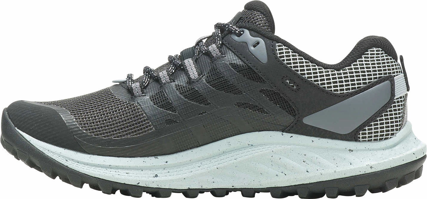 Merrell Antora 3 GORE-TEX Womens Trail Running Shoes - Black treadmill - runner Impact Dispersing Structure