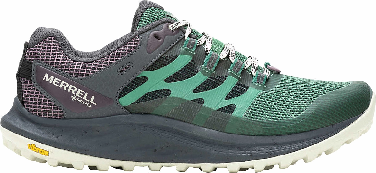 wide-fit shoes Merrell Antora 3 GORE-TEX Womens Trail Running Shoes - Green