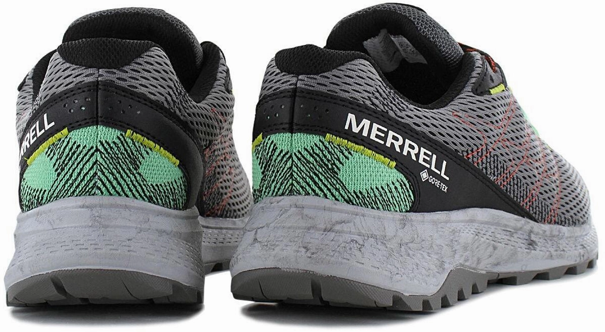 charity run running gear Merrell Fly Strike GORE-TEX Mens Trail Running Shoes - Grey