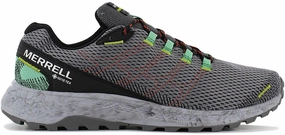 running in a field shoes multi - density midsole Merrell Fly Strike GORE-TEX Mens Trail Running Shoes - Grey