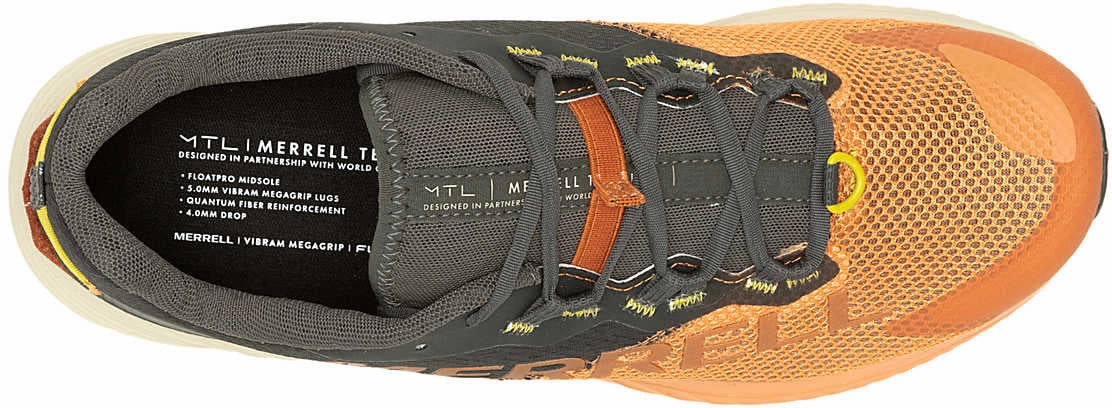 Adaptive Fit Lacing Merrell MTL Long Sky 2 Mens Trail Running Shoes - Orange