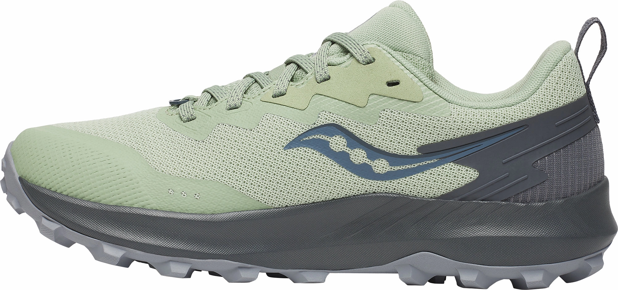 Anti Slip Feature Wi - Fi - enabled Saucony Peregrine 14 GORE-TEX Womens Trail Running Shoes - Green