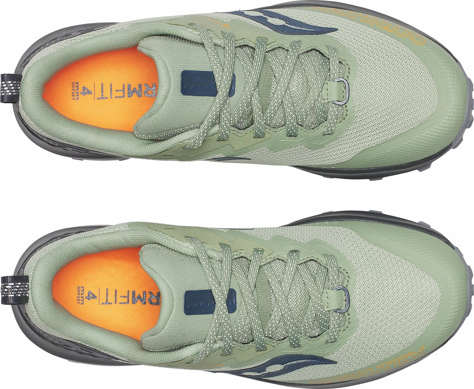 road racer shoes Saucony Peregrine 14 GORE-TEX Womens Trail Running Shoes - Green