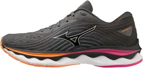 Mizuno Wave Sky 6 Womens Running Shoes - Grey running in a kelp forest area shoes running with a slip - on design