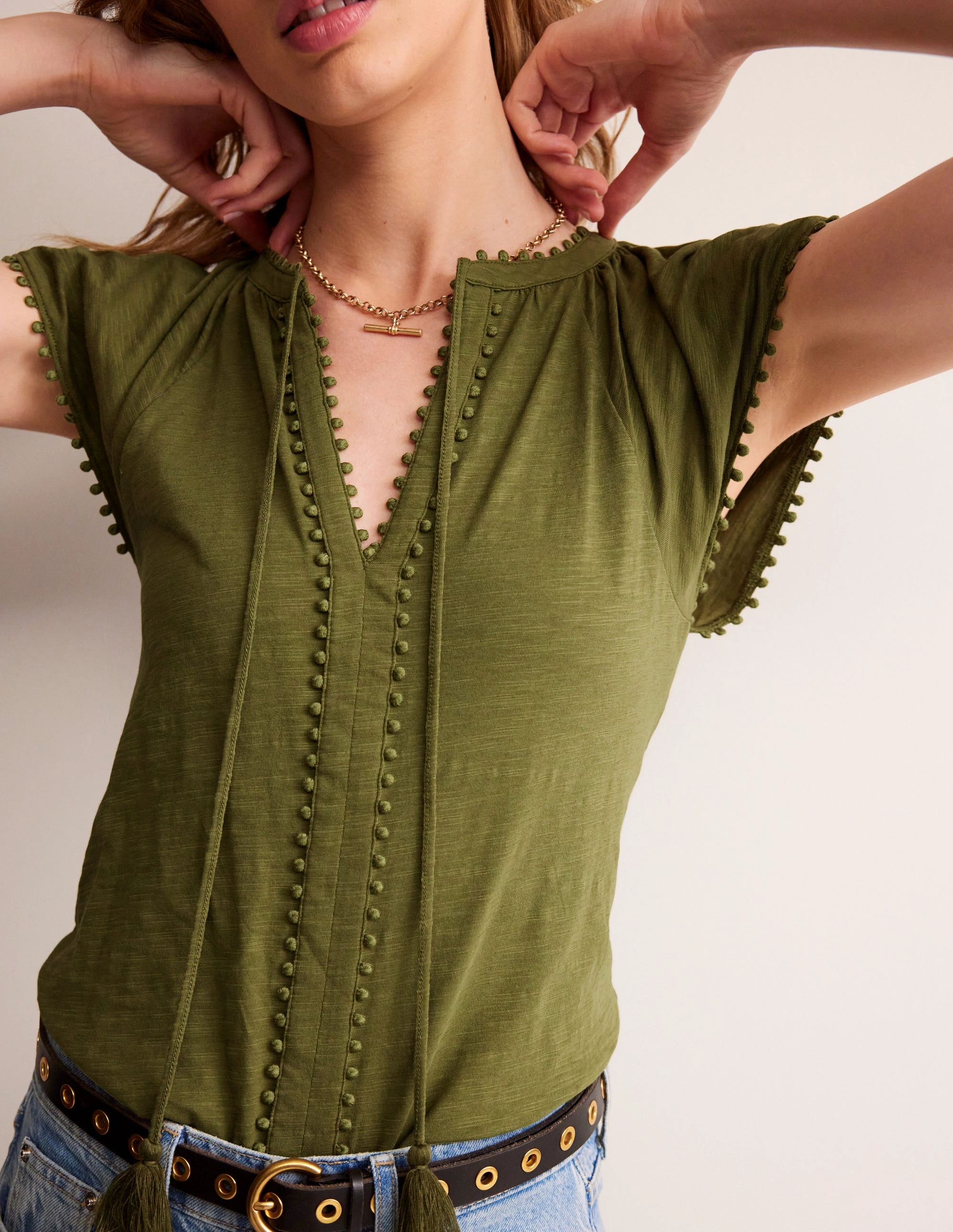 Millie Trim Detail Top-Mayfly Ethically Sourced Materials