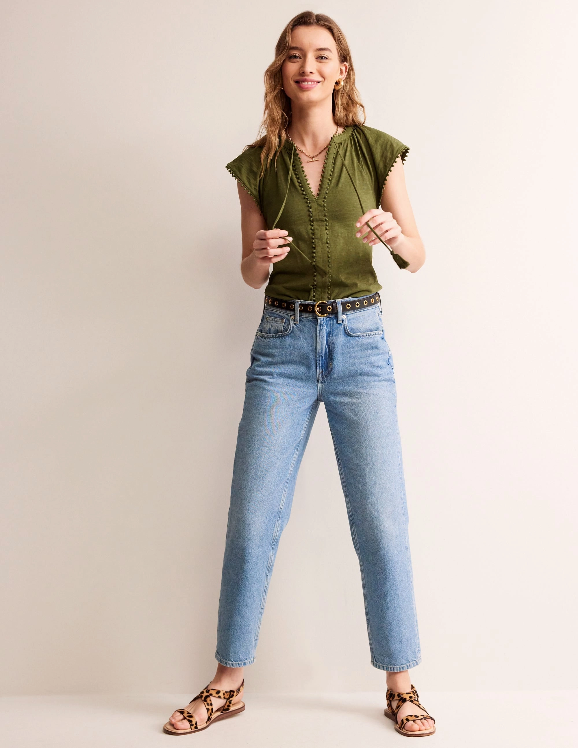 Millie Trim Detail Top-Mayfly Sleek Fit