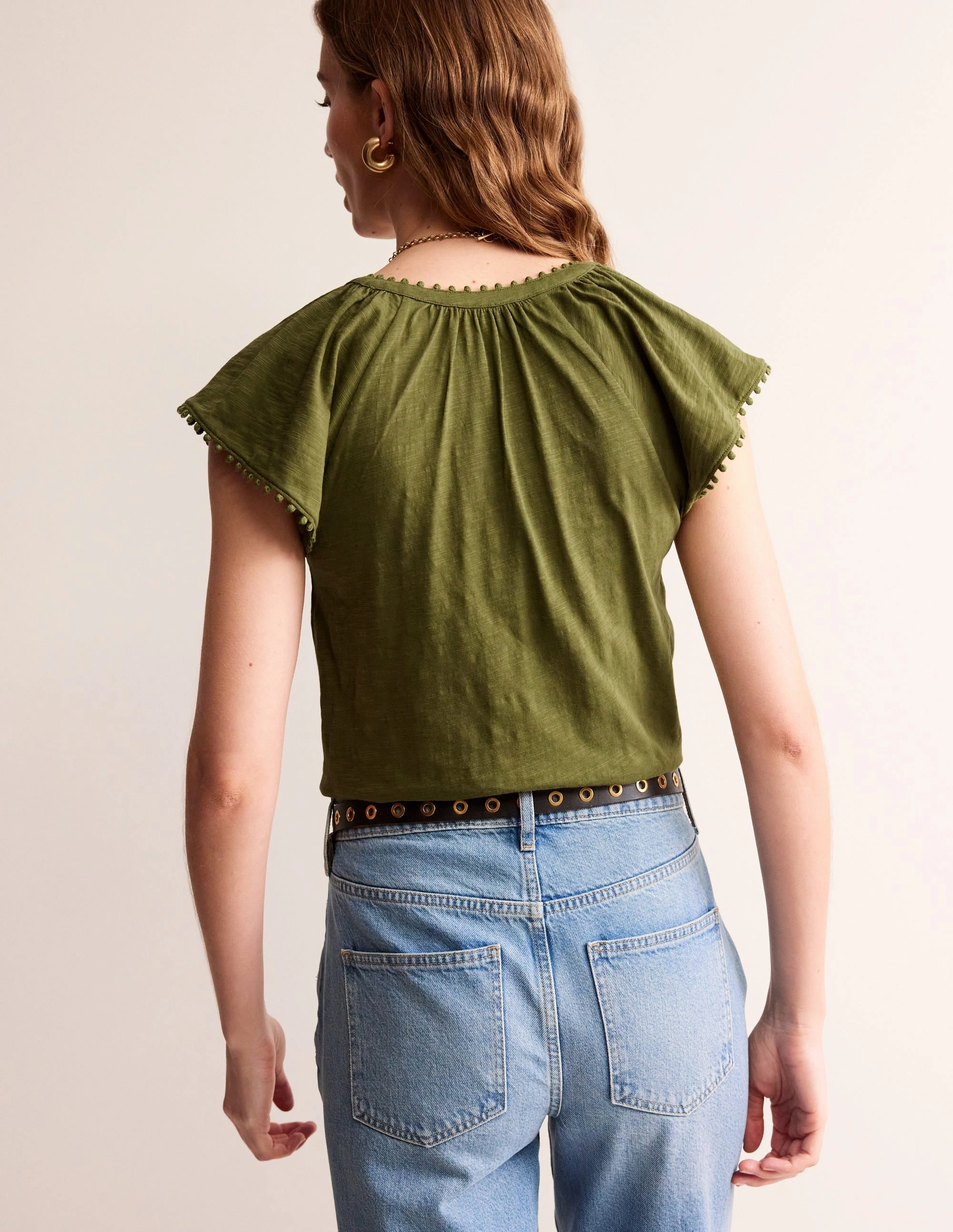 Millie Trim Detail Top-Mayfly Chic Wearable Curved Hem