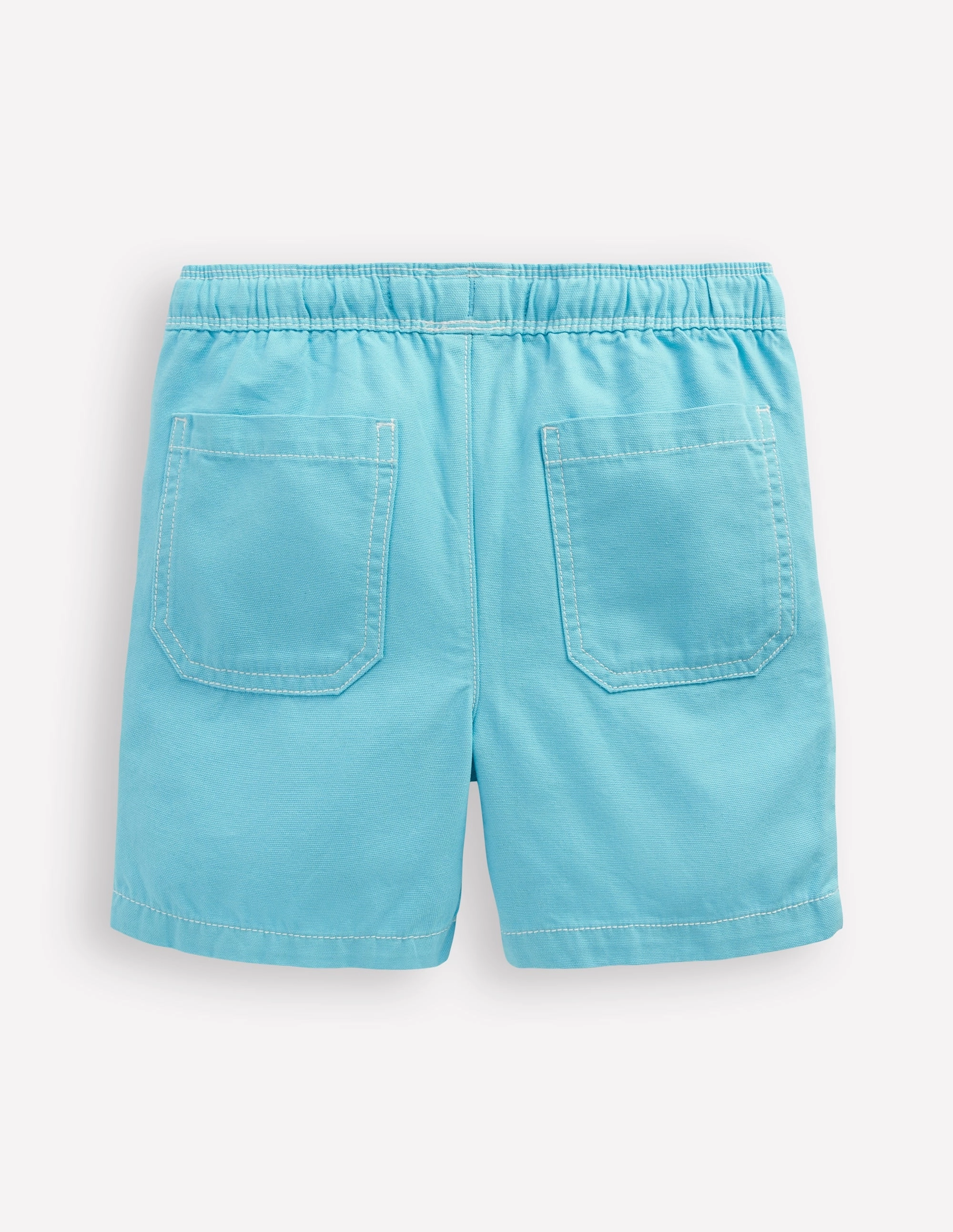 hoodie Pull-On Cotton Shorts-Caribbean Blue