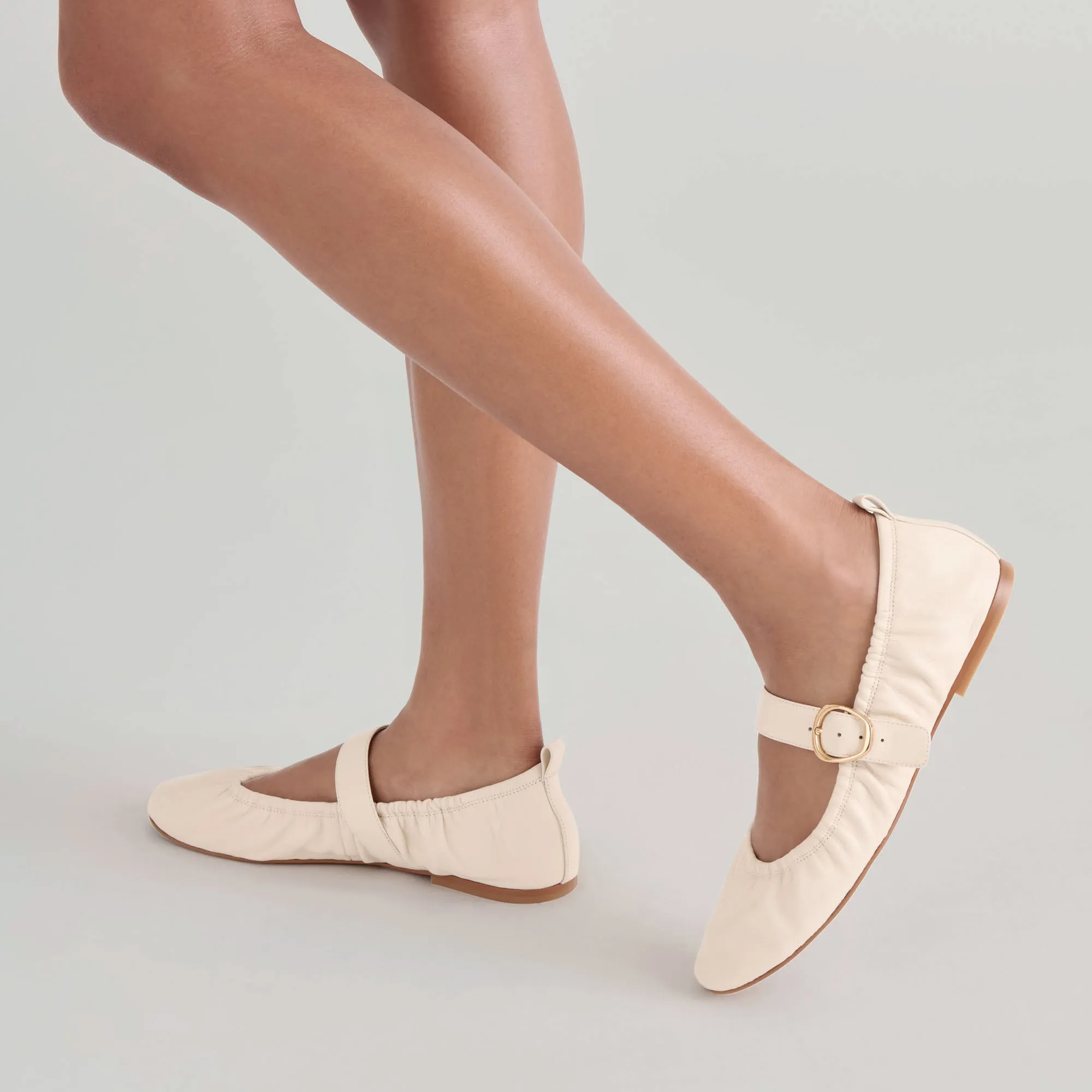 Trip Easy Health Mood CAELY BALLET FLATS BONE LEATHER