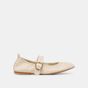 CAELY BALLET FLATS BONE LEATHER Tea Glow Smooth Surface