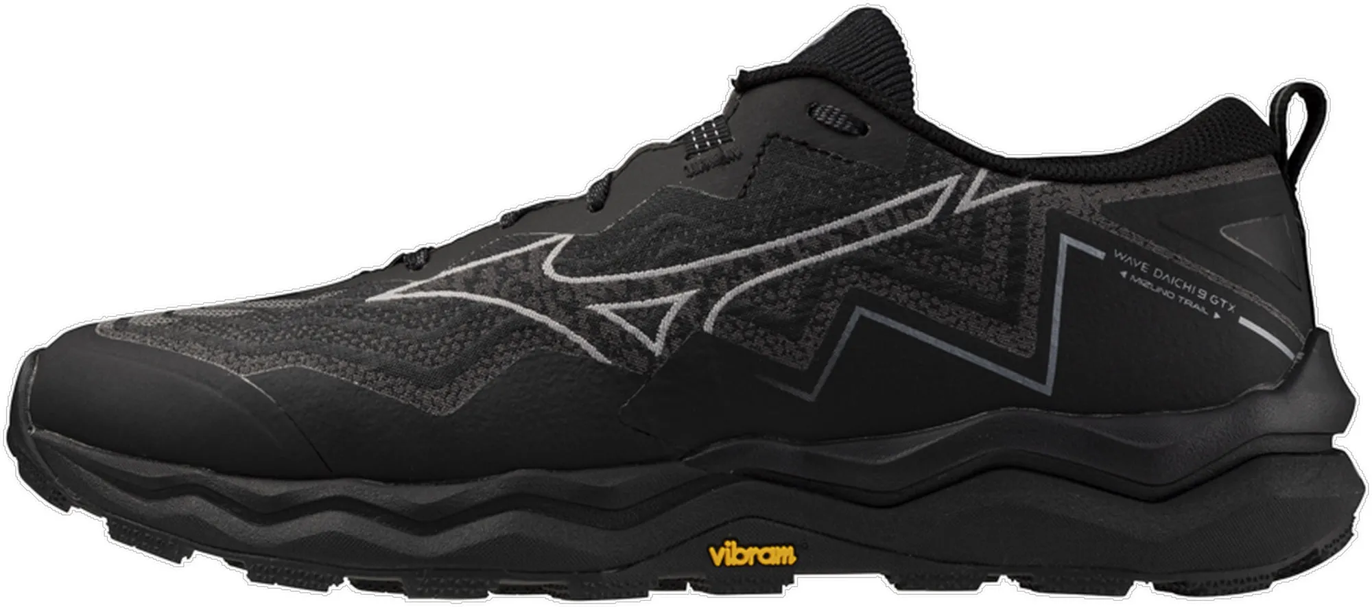 Mizuno Wave Daichi 9 GORE-TEX Mens Trail Running Shoes - Black corporate - run running shoes printed running wear