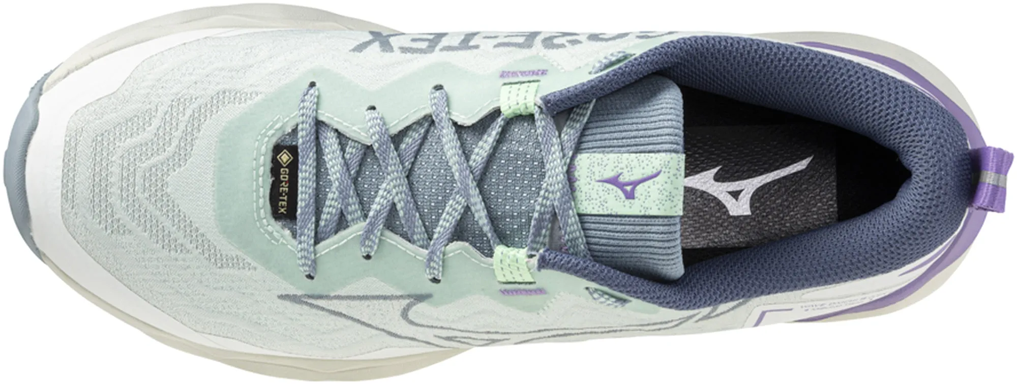 Mizuno Wave Daichi 9 GORE-TEX Womens Trail Running Shoes - White logo - sequined shoes