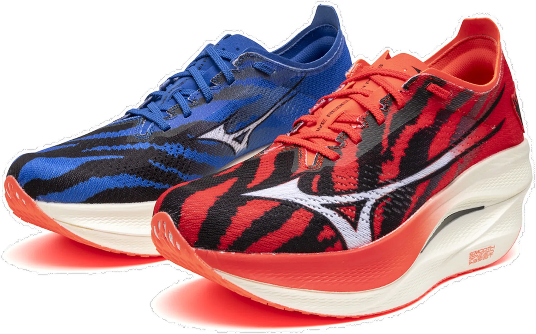 Stability Enhancements Wicking Mizuno Wave Rebellion Pro 3 Running Shoes - Red