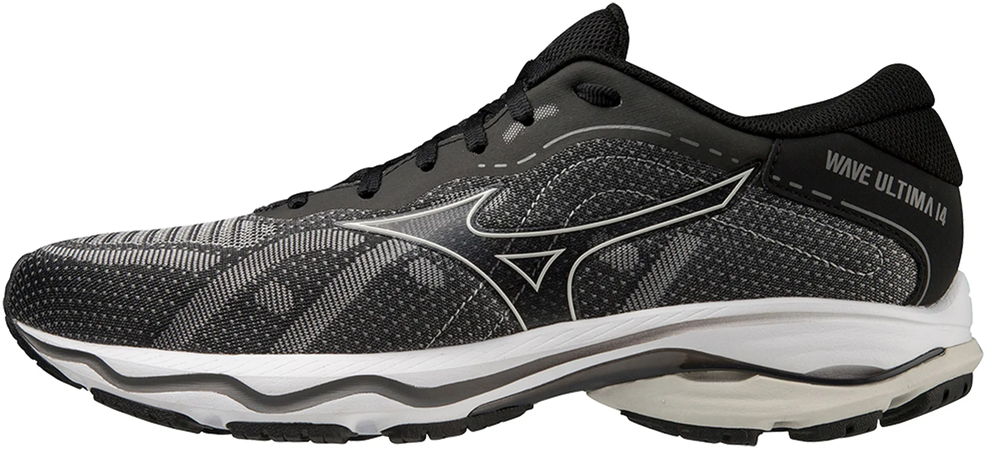 Arch   Supportive Mizuno Wave Ultima 14 Mens Running Shoes - Black