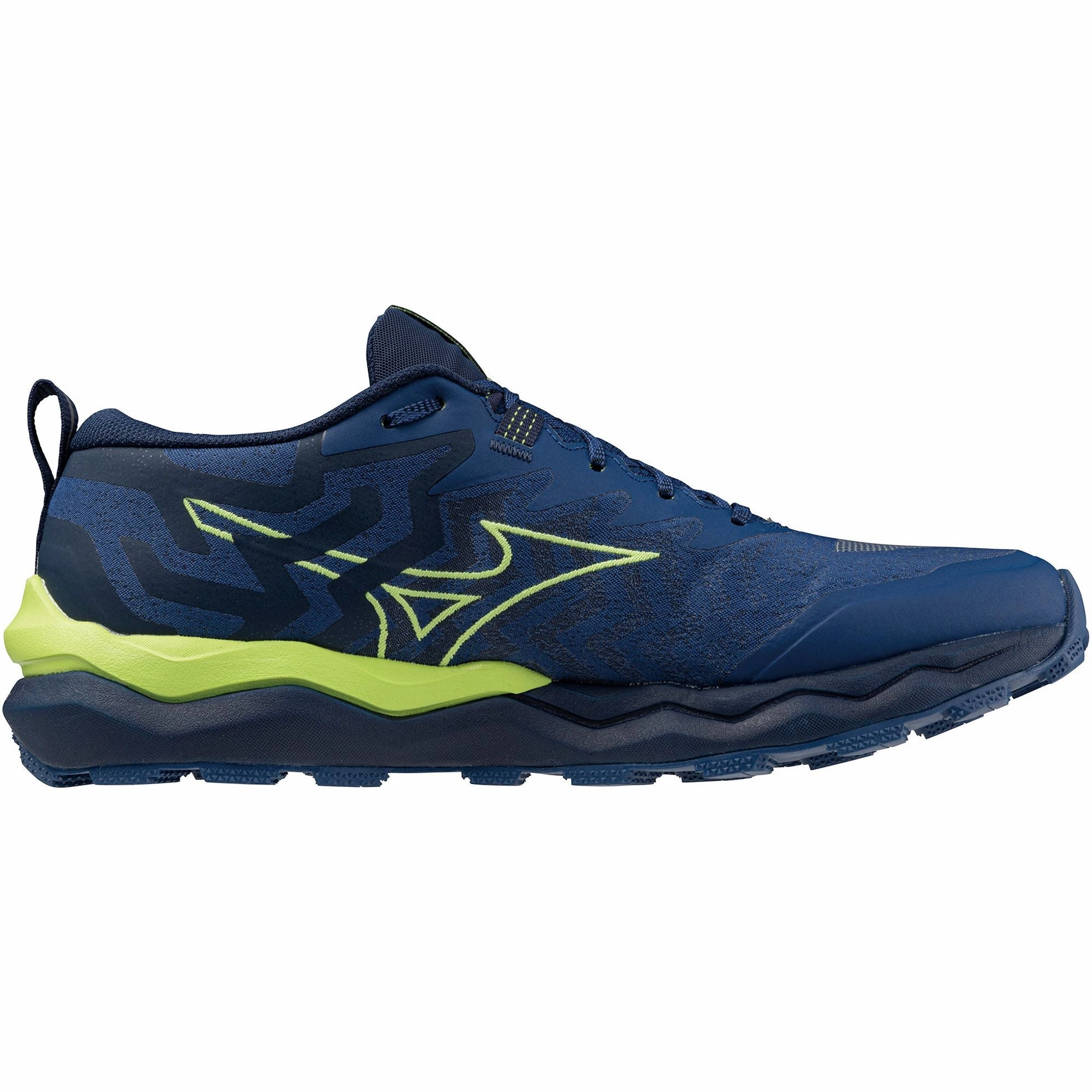 Mizuno Wave Daichi 8 Mens Trail Running Shoes - Blue knee - high sock cloudy day running shoe circumstance