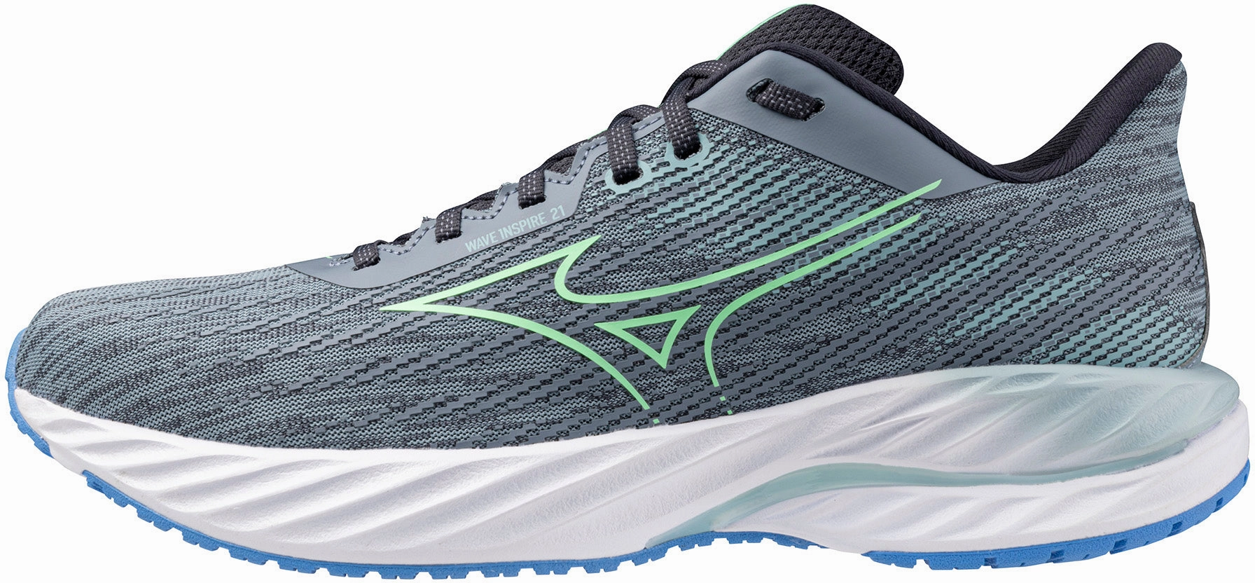 Temperature Regulating Tech Mizuno Wave Inspire 21 Mens Running Shoes - Grey