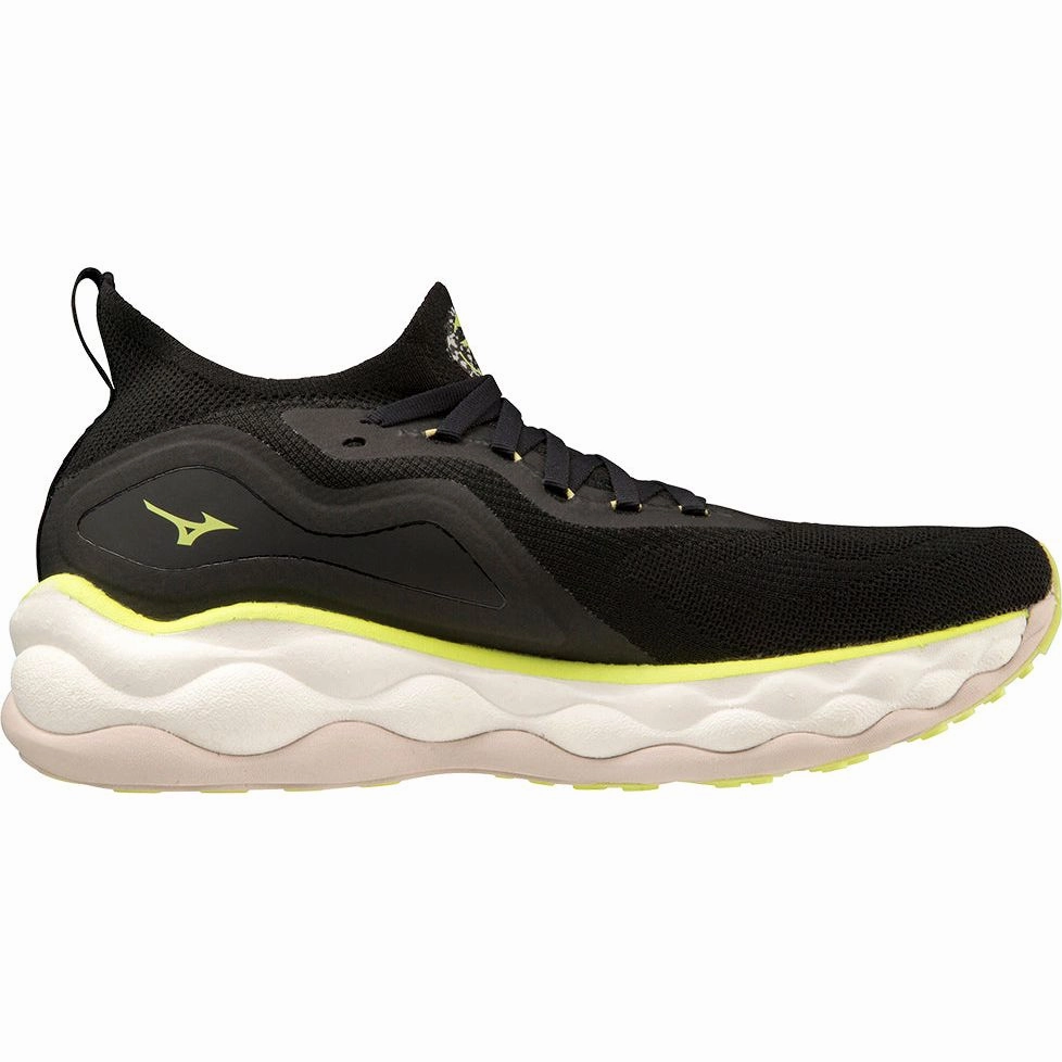 running in a cable car station area shoes Mizuno Wave Neo Ultra Mens Running Shoes - Black