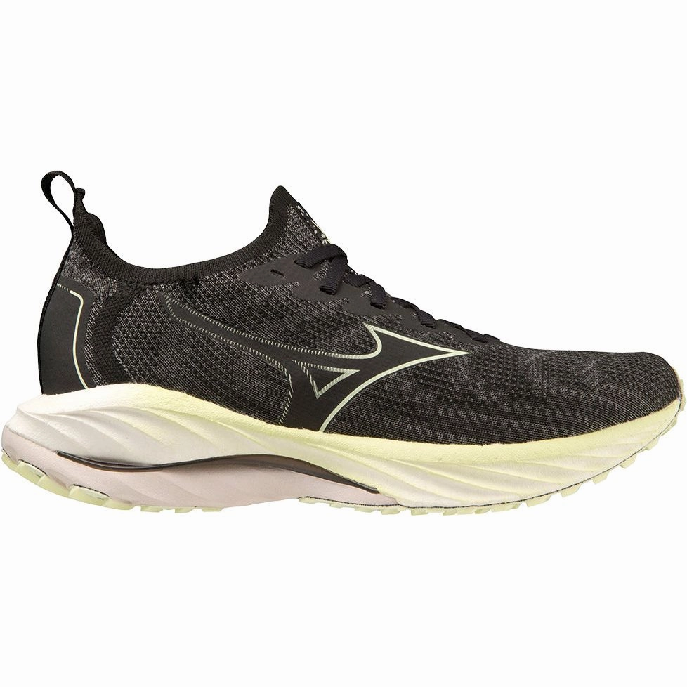 synthetic durability Mizuno Wave Neo Wind Womens Running Shoes - Black