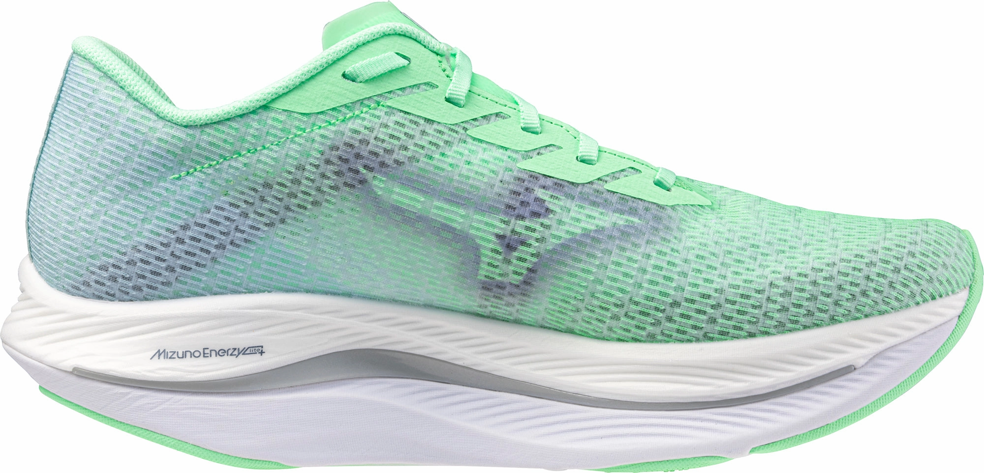 Mizuno Wave Rebellion Flash 2 Mens Running Shoes - Green runners' shoes Reactive Energy Foam