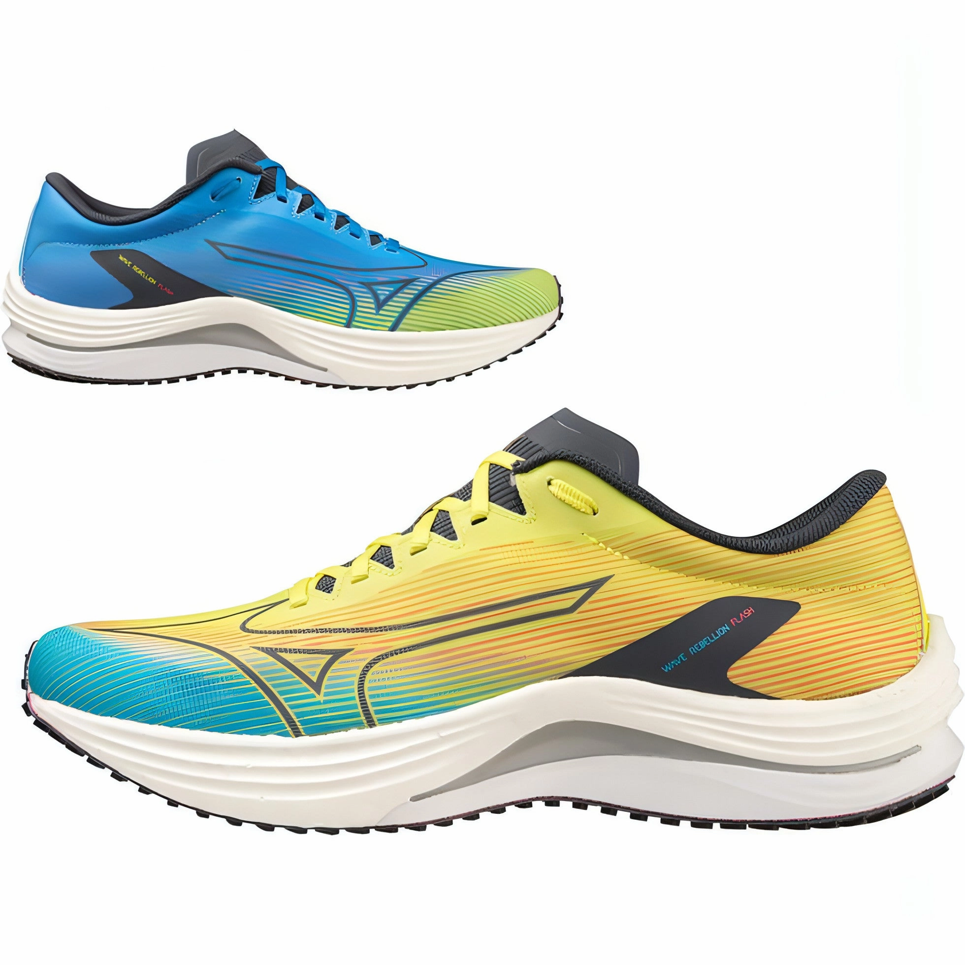 Mizuno Wave Rebellion Flash Mens Running Shoes - Yellow friendly competition