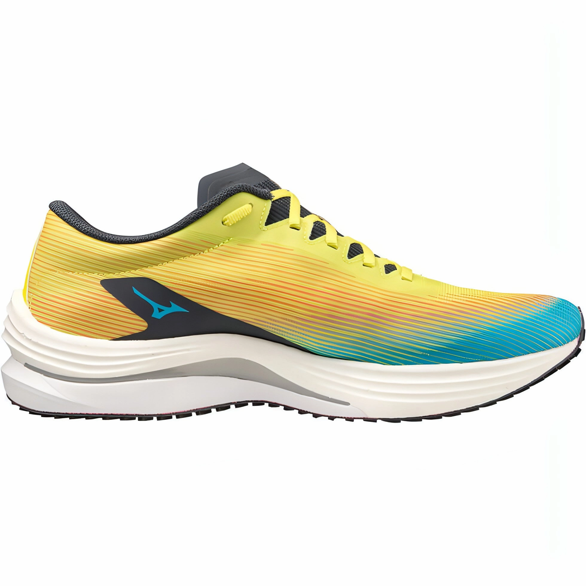 reinforced - heel shoes Unified Traction Pods Mizuno Wave Rebellion Flash Mens Running Shoes - Yellow