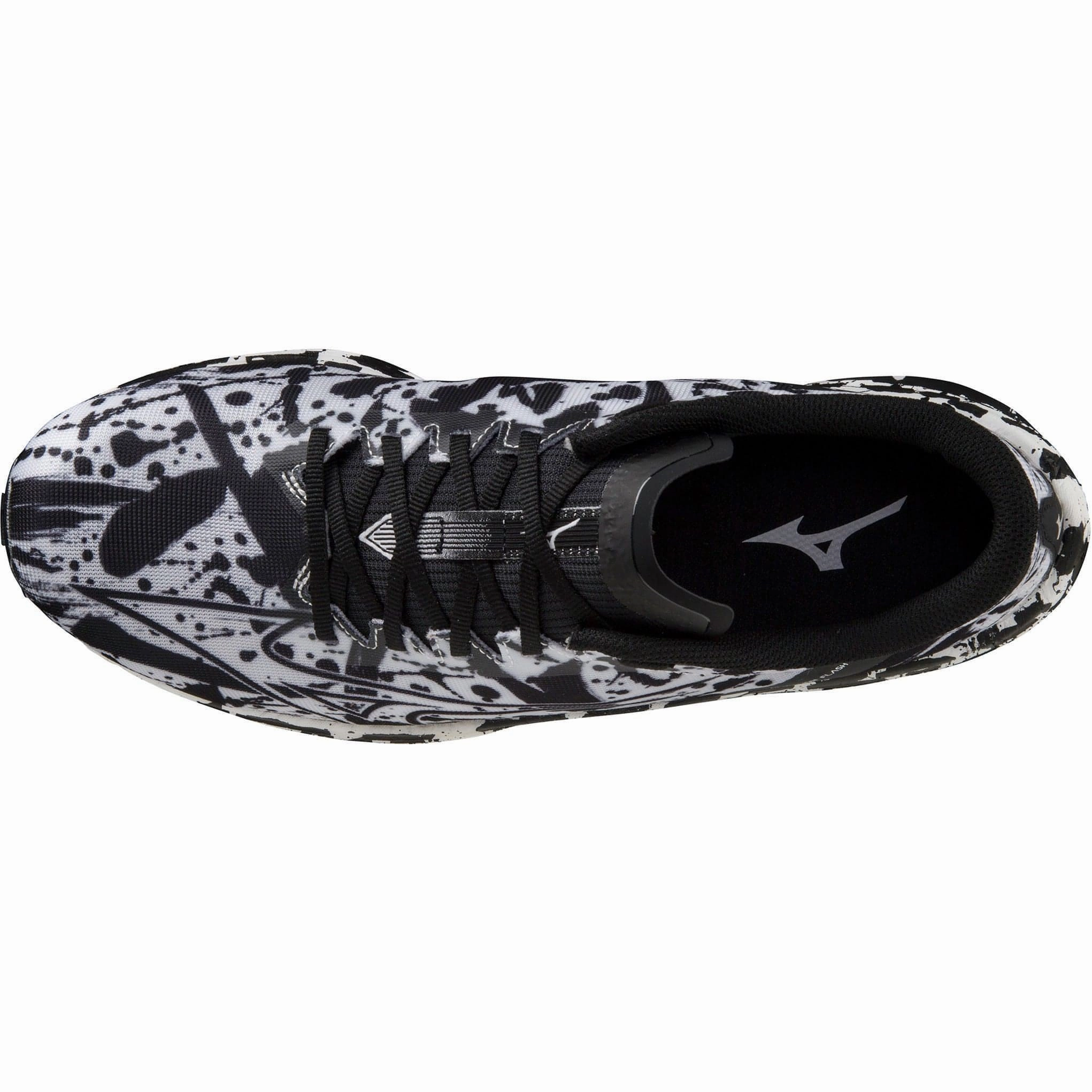 Aerodynamic Profile WaterResistant Mizuno Wave Rebellion Flash Running Shoes - White