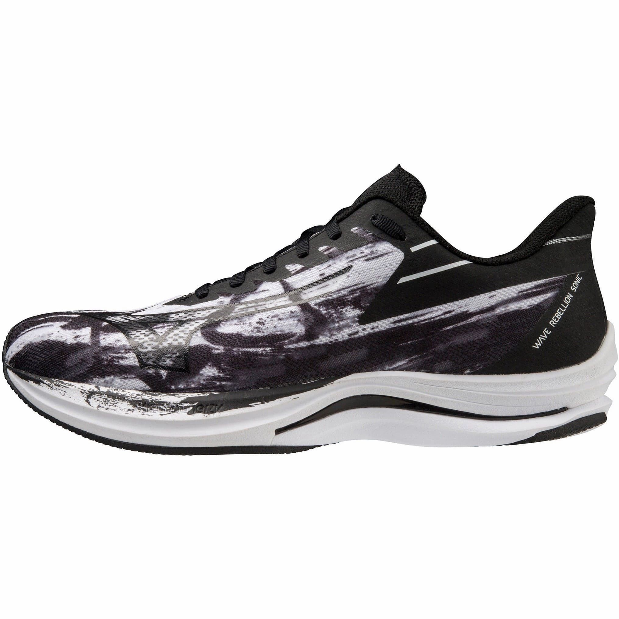 Vertical Flex Mizuno Wave Rebellion Sonic Running Shoes - Black