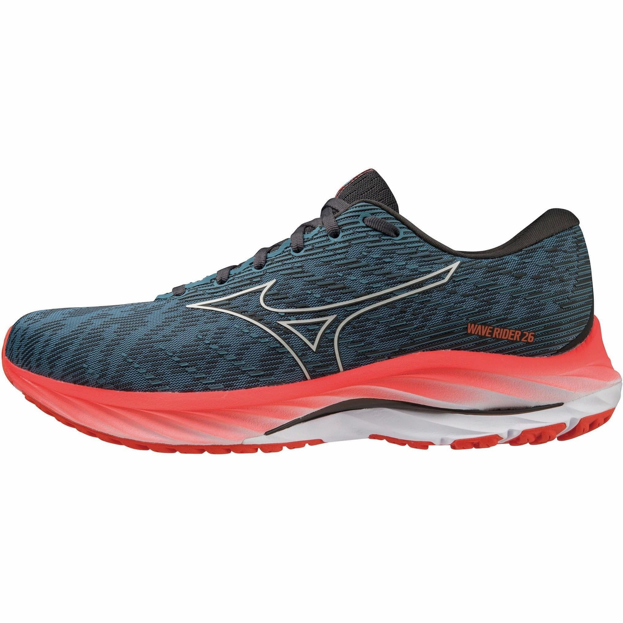 Mizuno Wave Rider 26 Mens Running Shoes - Blue Pronation correction Abrasion Resistant Material