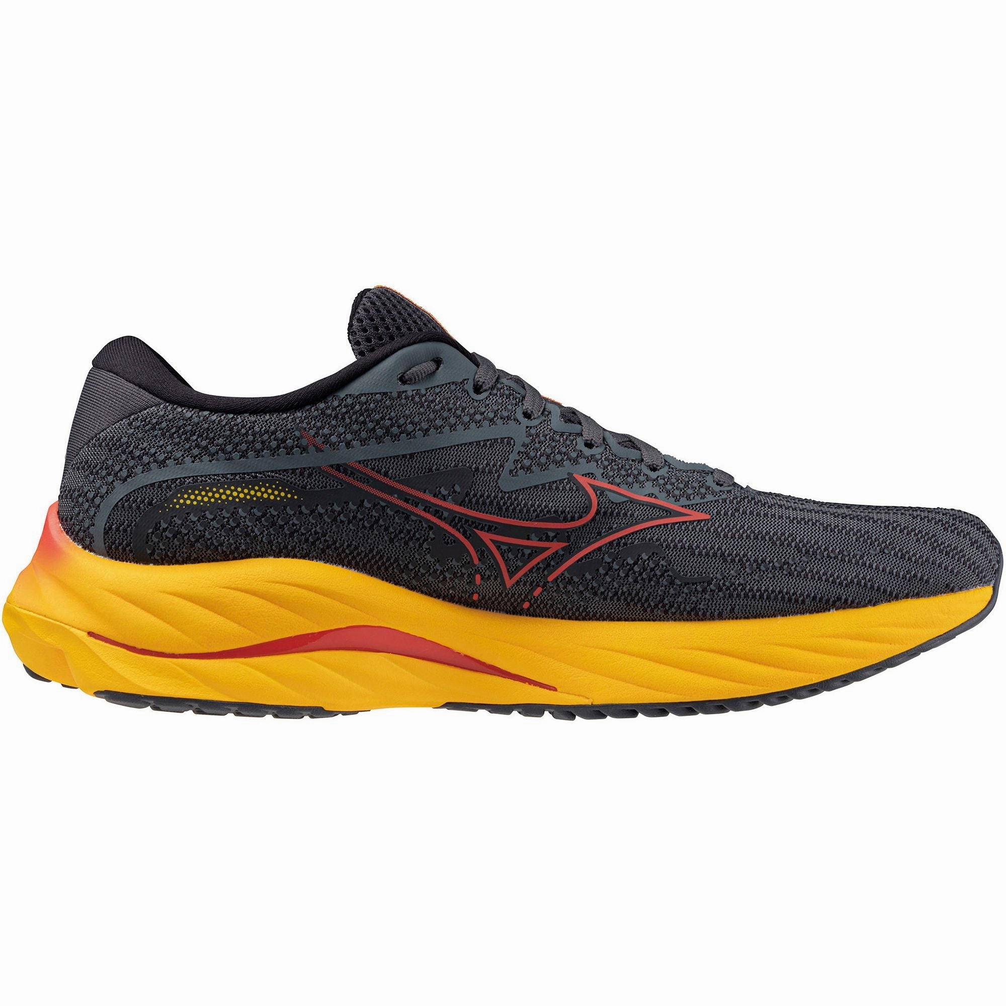 Mizuno Wave Rider 27 Mens Running Shoes - Grey Hyper Elastic Technology