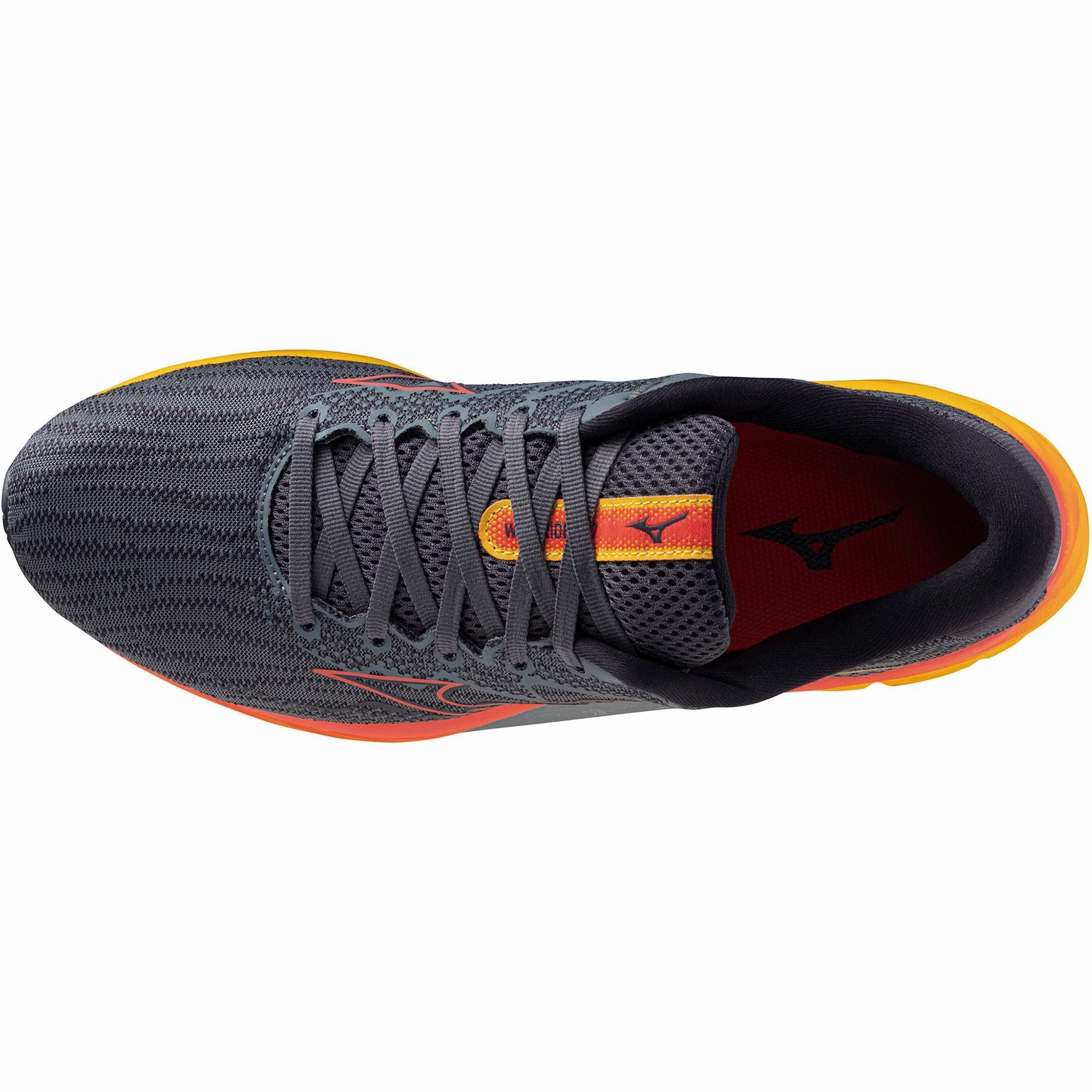 Mizuno Wave Rider 27 Mens Running Shoes - Grey Composite Plate running in a plateau shoes