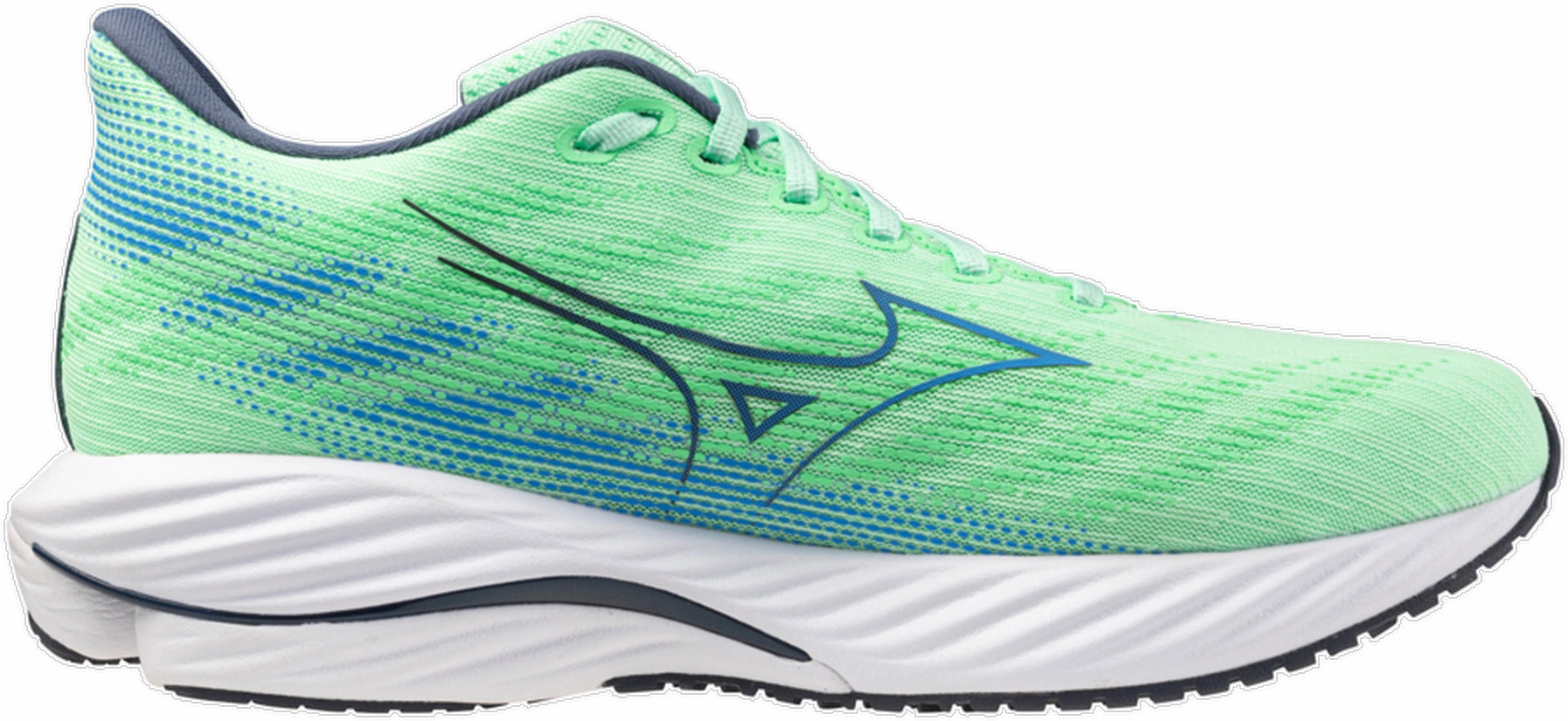 Sweatproof carbon - fiber shoes Mizuno Wave Rider 28 Mens Running Shoes - Green