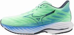 beach running shoe environment Mizuno Wave Rider 28 Mens Running Shoes - Green