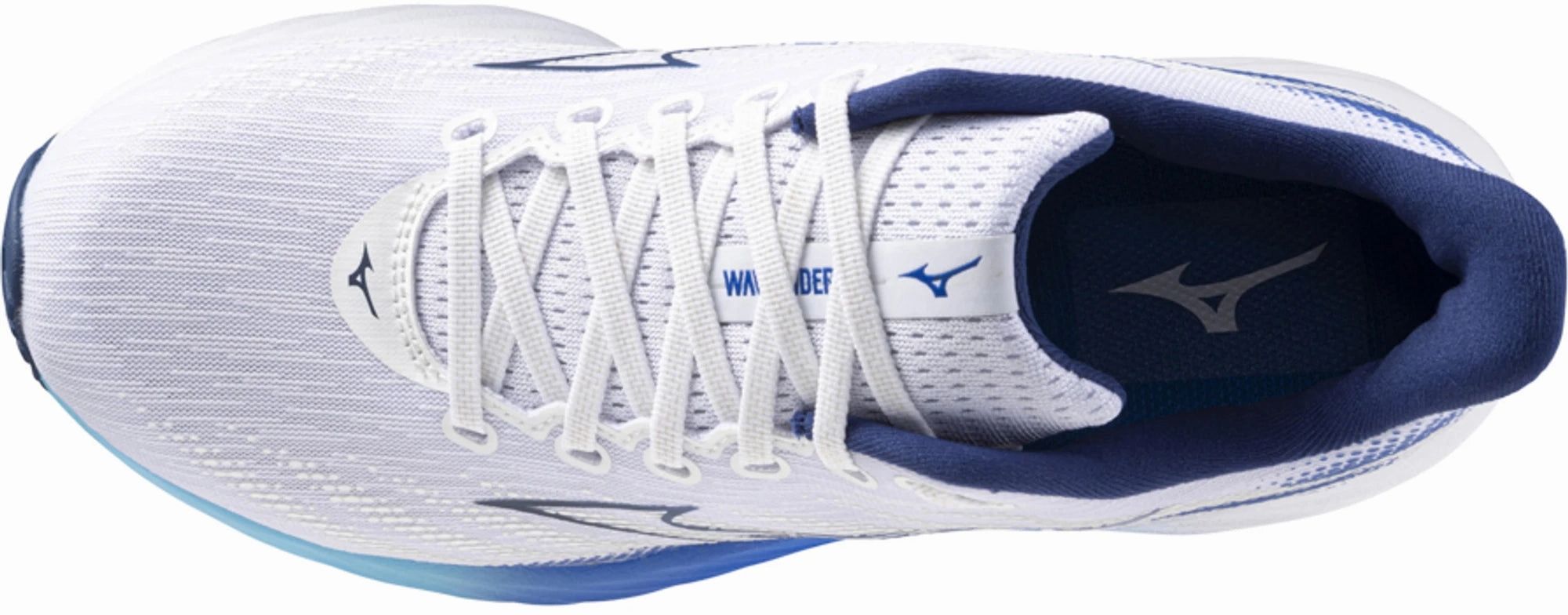 Mizuno Wave Rider 28 Mens Running Shoes - White Ultralight Construction Non Marking Rubber Outsole