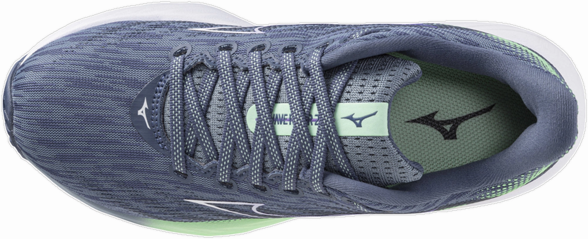 flat - footed shoes vertical - design shoes Mizuno Wave Rider 28 Womens Running Shoes - Blue