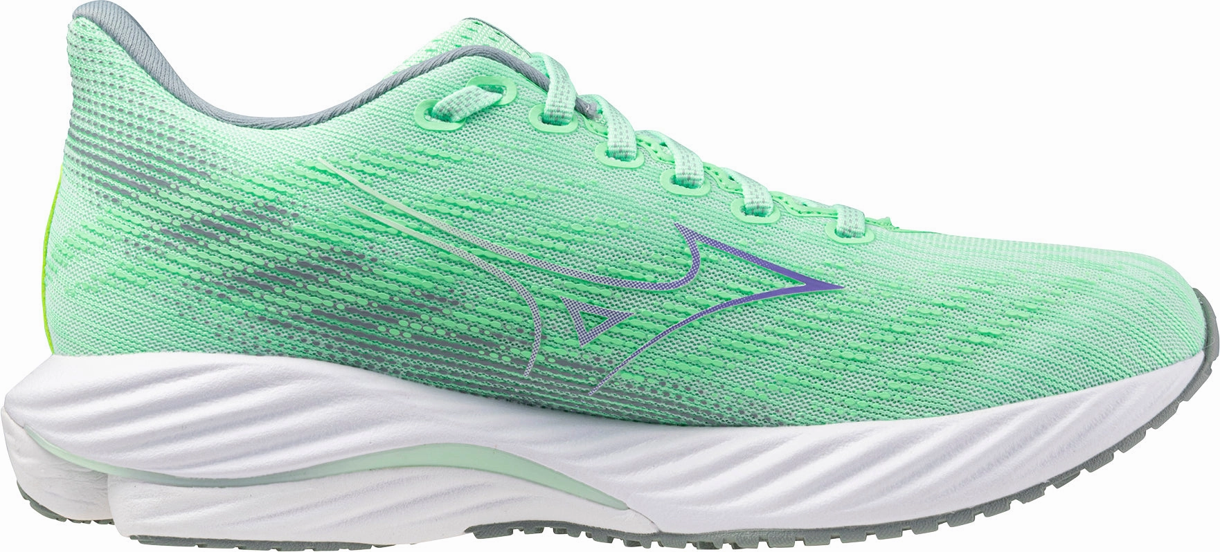 Customizable Foam Cushion Mizuno Wave Rider 28 Womens Running Shoes - Green