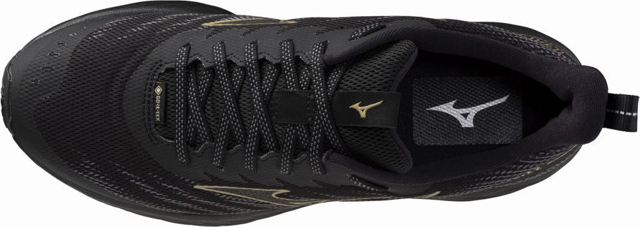 Mizuno Wave Rider GORE-TEX 2 Mens Trail Running Shoes - Black arch - shaped insoles quick - drying - design shoes