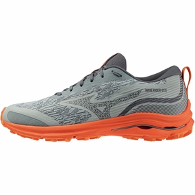 Mizuno Wave Rider GORE-TEX Mens Running Shoes - Green Tensile Weave Upper thick sole shoes