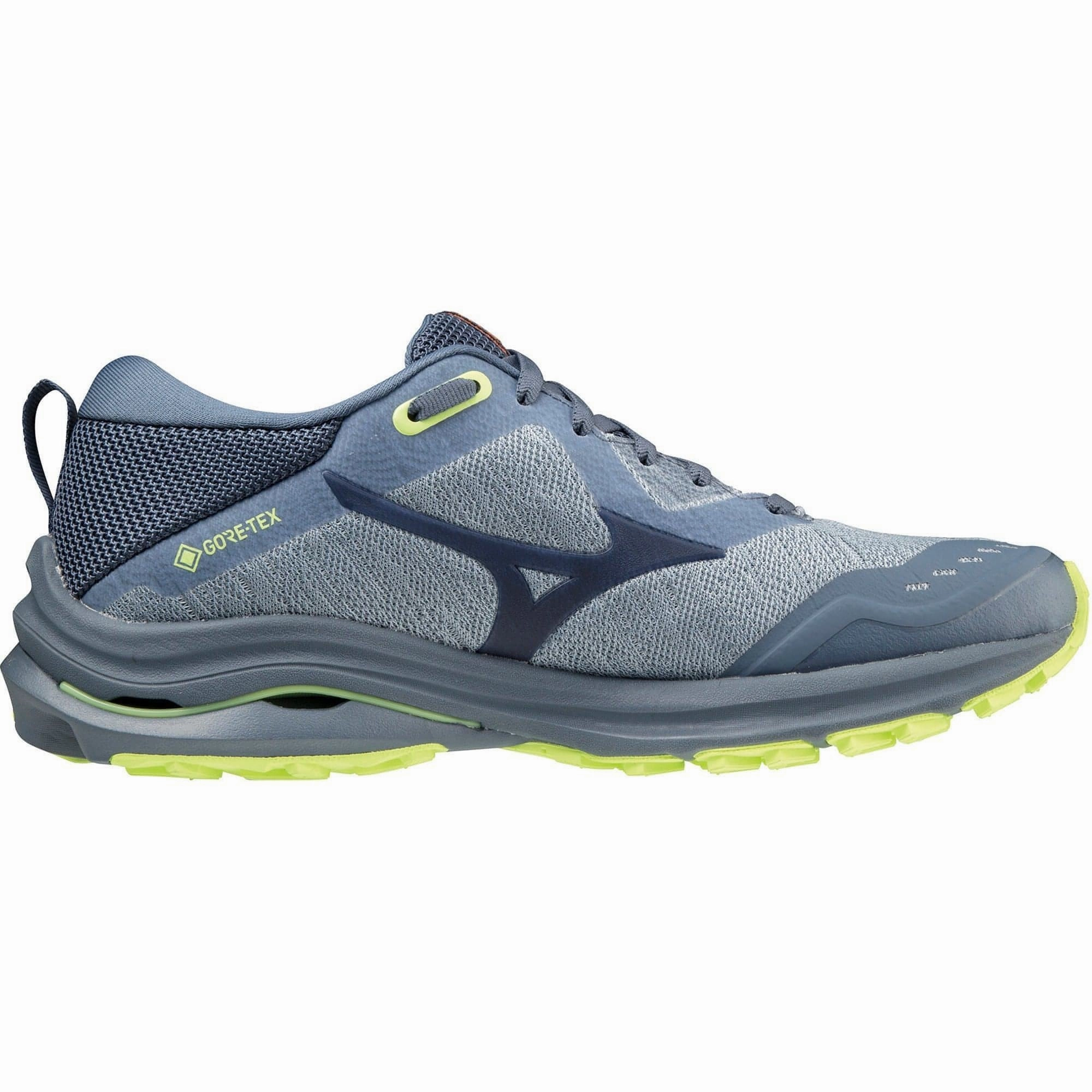 Arch Comfort Durable Outsole Technology Mizuno Wave Rider GORE-TEX Womens Running Shoes - Blue