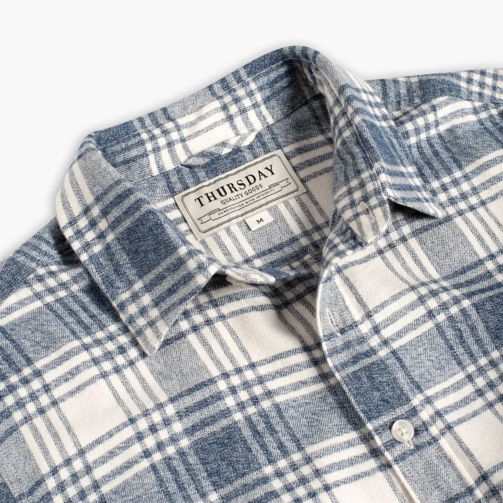Reinforced Elasticity Forever Flannel Shirt | Glacier Blue