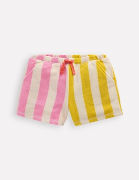 Printed Towelling Short-Hotchpotch Multi Stripe Snag Free Material