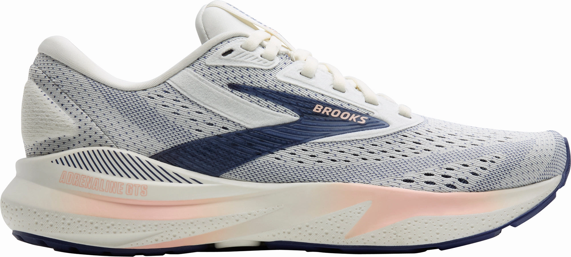 Hyper Elastic Frame Lace Up System Brooks Adrenaline GTS 24 WIDE FIT Womens Running Shoes - Grey