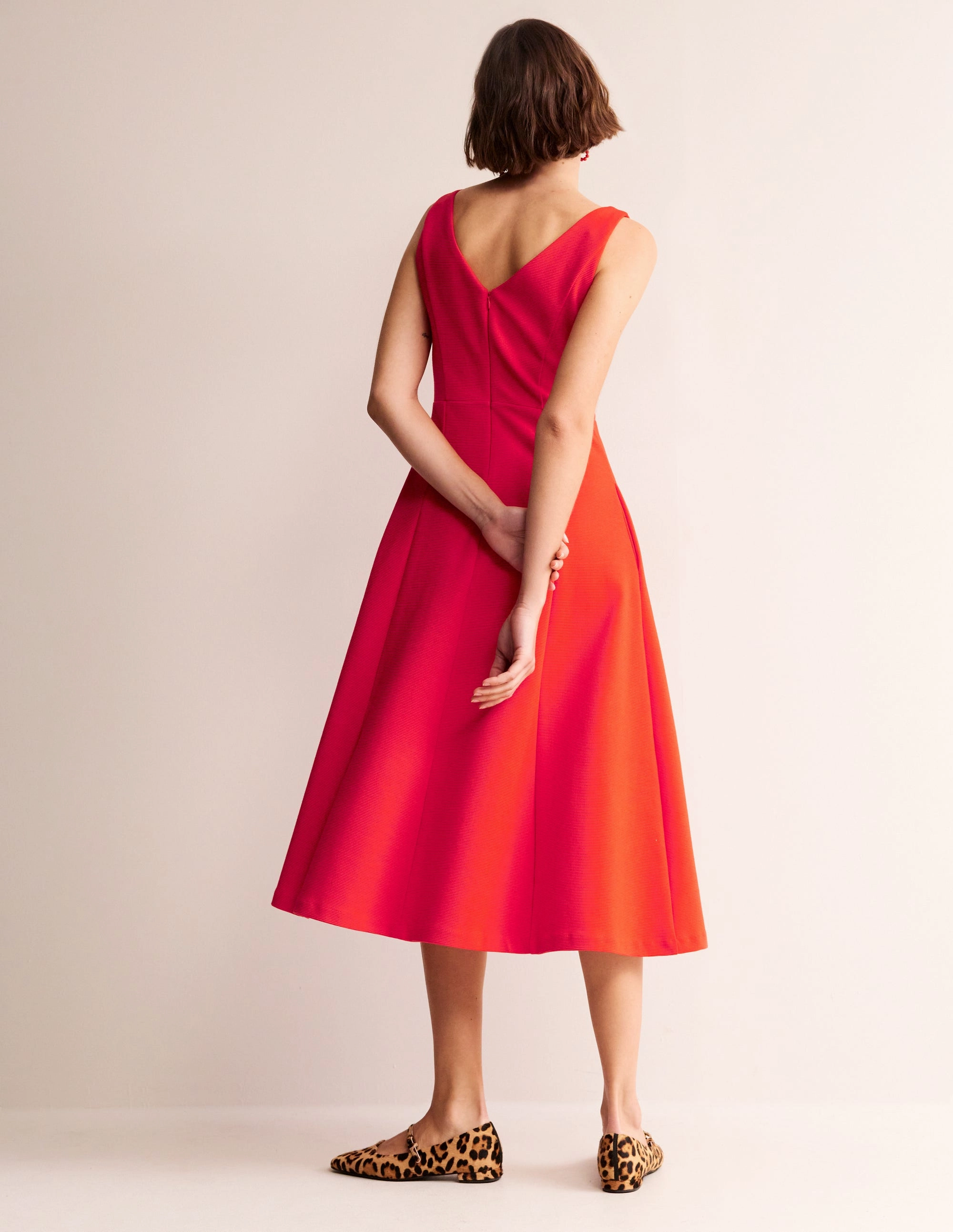 Scarlet Ottoman Ponte Dress-Flame Scarlet Trend Focused