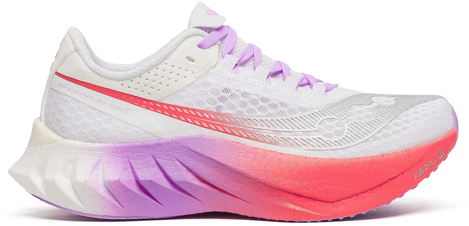 Saucony Endorphin Pro 4 Womens Running Shoes - White adventure - themed running gear travel - friendly shoes