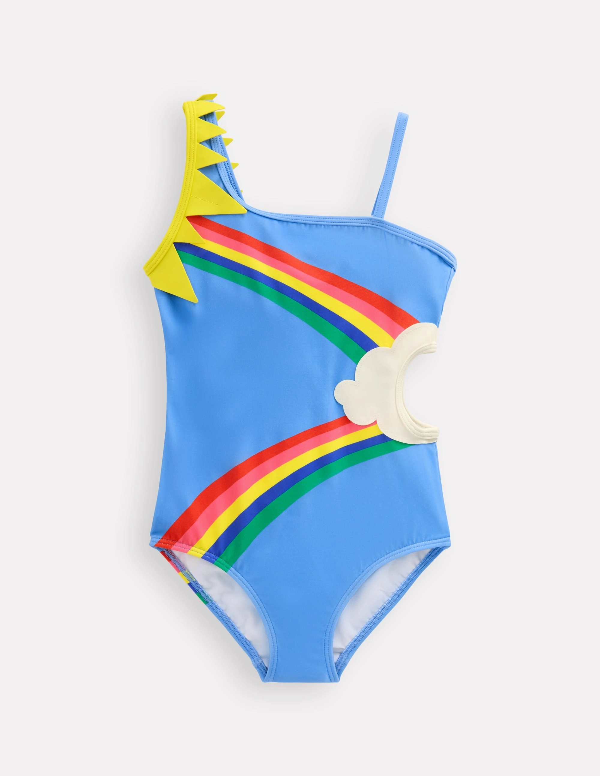 Tumble Dry Safe Lettice Cut Out Swimsuit-Forget Me Not Blue Weather